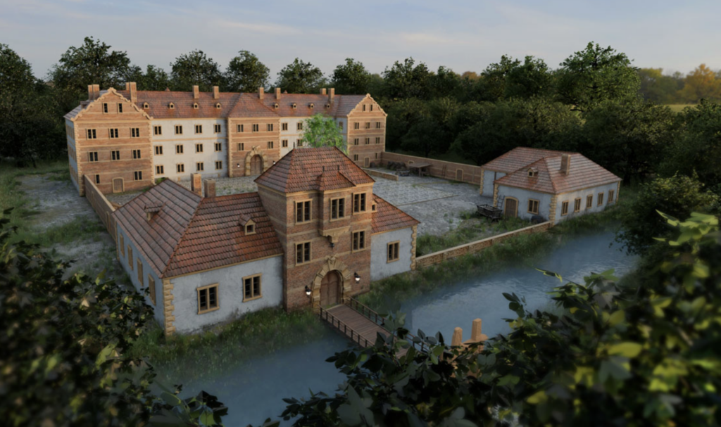Das Lust- und Jagdschloss Friedrichsbühl - virtuell rekonstruiert. Foto: K2 Fachbüro